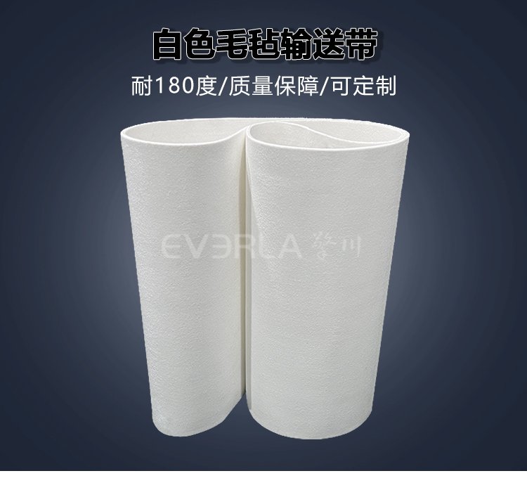 食品級(jí)白色毛氈<a href='http://m.ontimecarpet.com/shusongdai/' target='_blank'><u>輸送帶</u></a>