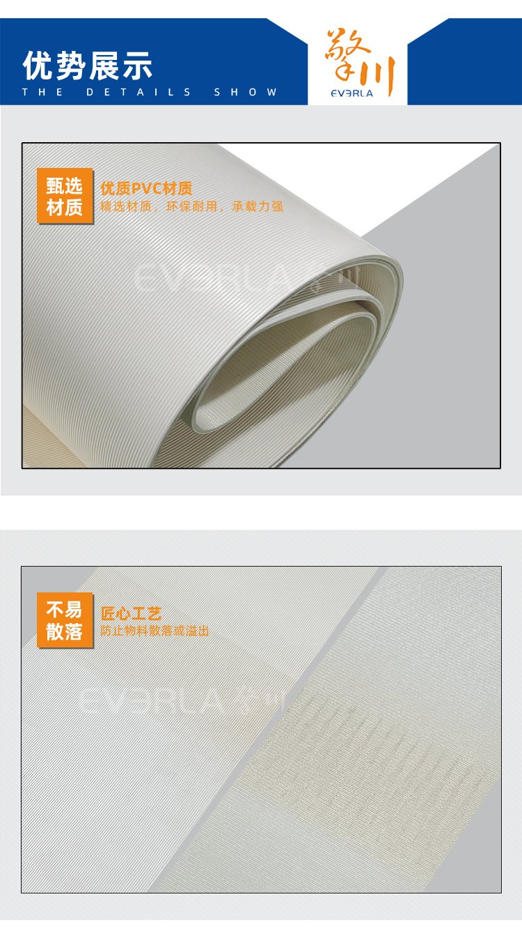 白色PVC直條紋輸送帶