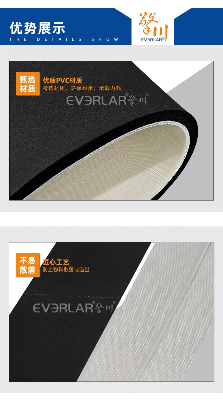 PVC加導(dǎo)條黑色EVA棉輸送帶